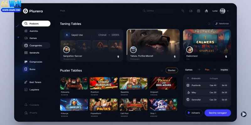 This image shows a modern interface where players can easily navigate between tables and games.