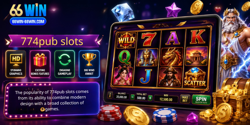 The popularity of 774pub slots comes from its ability to combine modern design with a broad collection of games.